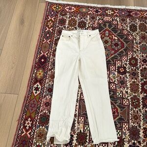 90's ultra high rise jean- white